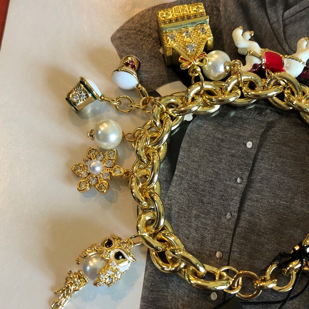 kate spade Gold-tone Multicharm Bracelet with Enamel Accents - Picture 7 of 12